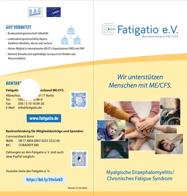 Flyer des Fatigatio e.V.